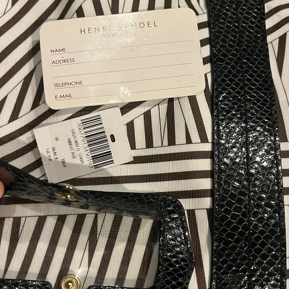 Henri Bendel Disturbed Stripped Briefcase/Laptop Bag - Picture 7 of 17